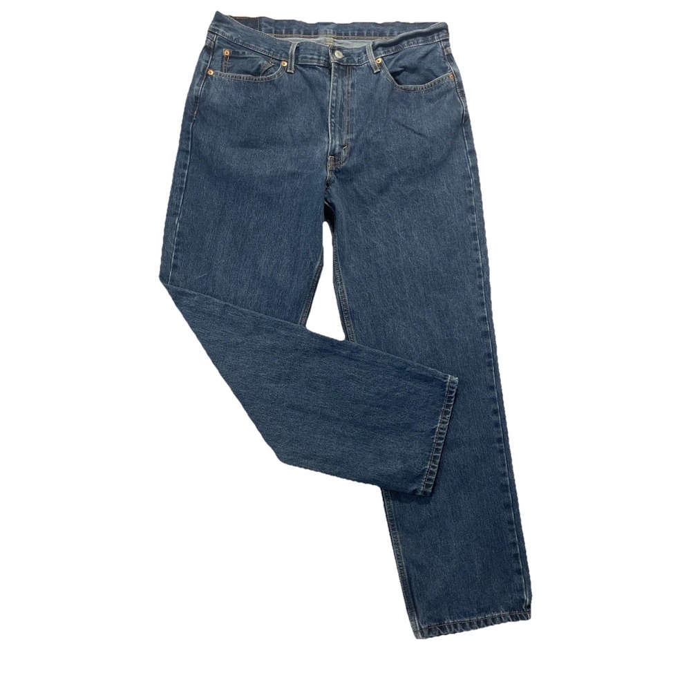 Levis 550 Jeans Mens 38x34 Blue Relaxed Tapered Mid Rise Medium Wash Denim EUC